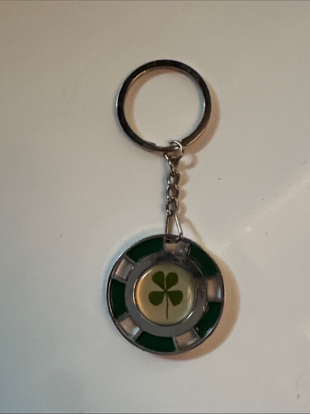 Silverton Casino Shamrock ☘️ Clover Poker Chip Keychain